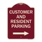 Signmission Reserved Parking Customer and Visitor Parking Heavy-Gauge Aluminum Sign, 24" x 18", BU-1824-23052 A-DES-BU-1824-23052 - alternate 1
